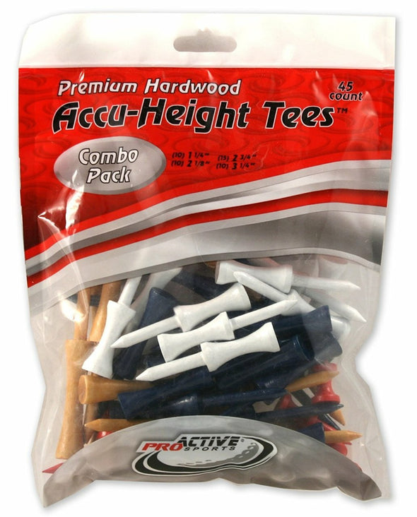 Premium Hardwood Accu-Height Tees Combo Pack
